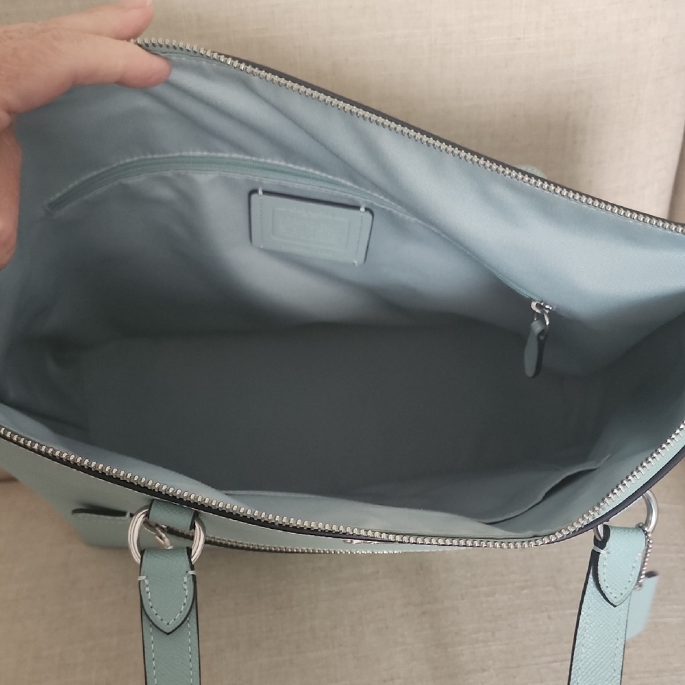 Coach Seafoam Leather Tote - Picture 4 of 8